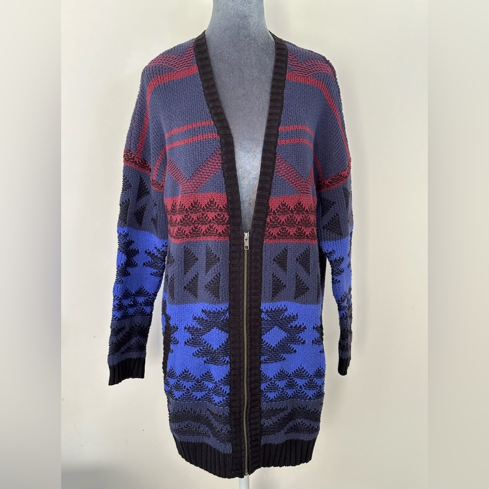 💎Old Navy M comfy zip front cardigan w/ banded hem/cuff. Gently worn